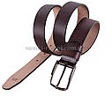 Чоловічий ремінь з натуральної шкіри під штани MGB101-22 коричневий, фото 2