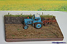Діорама мініатюра Трактор у полі з півдом 1:43, фото 2