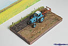 Діорама мініатюра Трактор у полі з півдом 1:43, фото 3