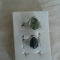 Жіноче кільце з моховим агатом 17р 19р