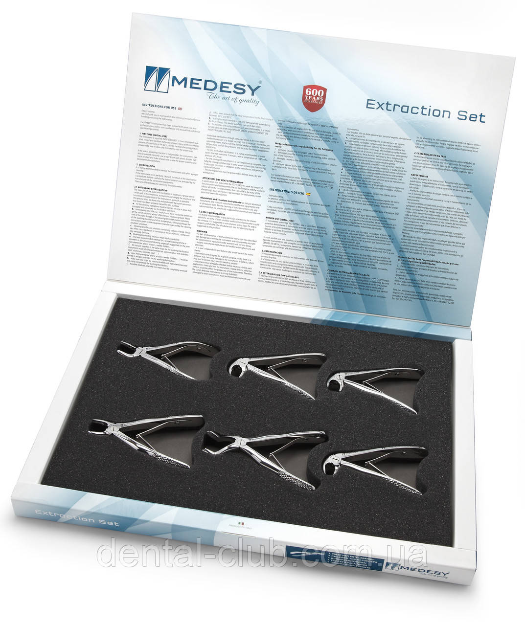 Набір щипців хірургічних для видалення зубів для дітей Pedodontic, Medesy 2600/SET, фото 1