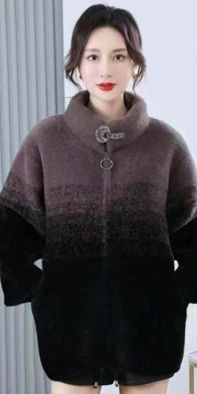 Жіноча куртка альпака з коміром стійка (58/60 р ), фото 1