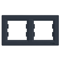 Рамка 2-місцева Антрацит Asfora Schneider Electric, EPH5800271