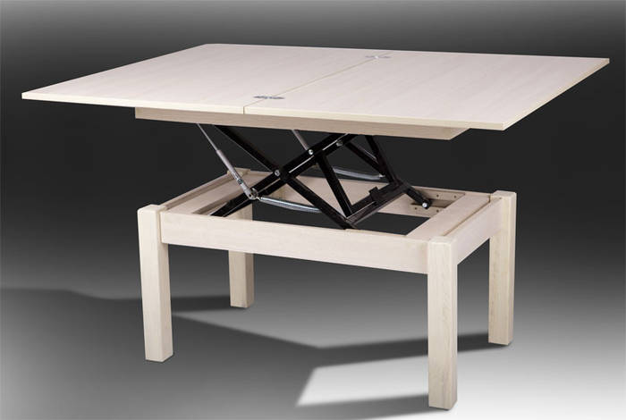 Стол трансформер журнально - обеденный Флай дуб молочный, цена 3237 ...