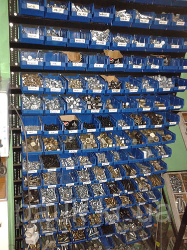 Купить Стеллаж в мастерскую Н1800 мм 126 ящиков, односторонний стеллаж ...