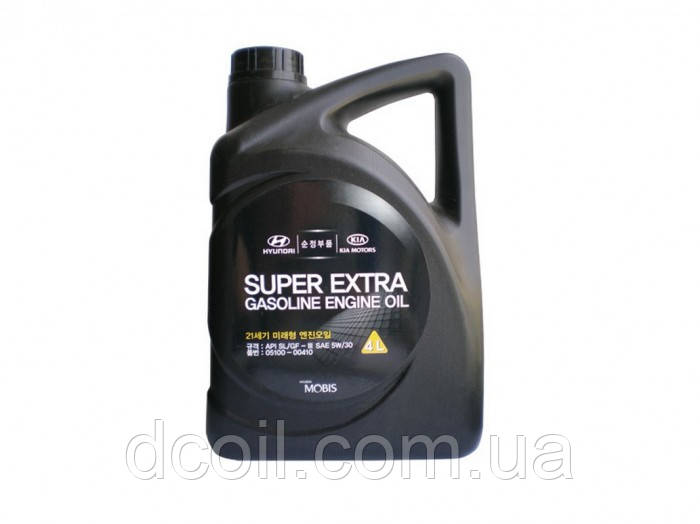 Моторна олива Mobis Hyundai/KIA Super Extra Gasoline 5W-30 4 л (05100-00410)