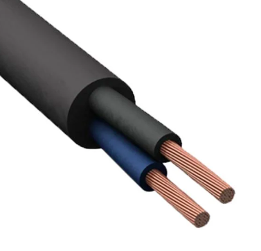 Провід дріт ПВС 2х1,5 ГОСТ мідний чорний багатожильний дріт, ІнтерЕлектро (бухта 100 м), фото 1