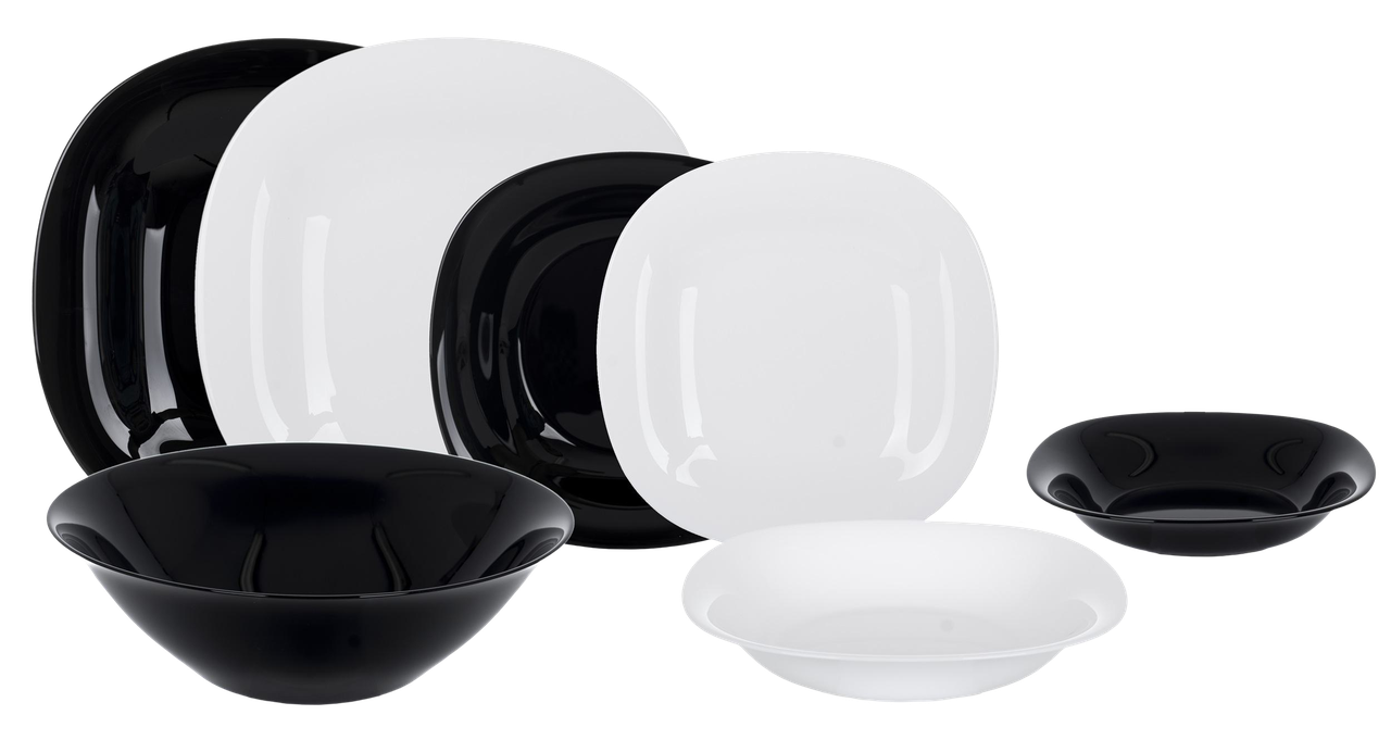 Сервіз столовий Luminarc Carine White&Black, 18 предметів (6988982)