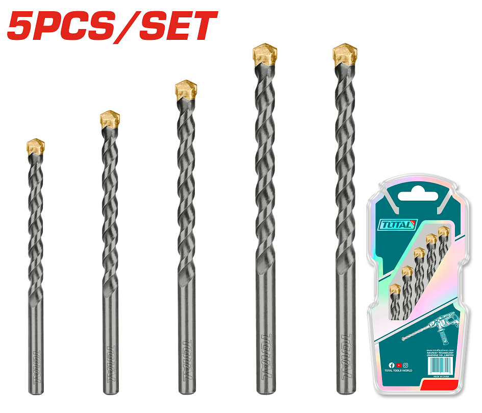 Набір свердел TOTAL TACSD5055 5шт, d=4-10мм. (6492727)