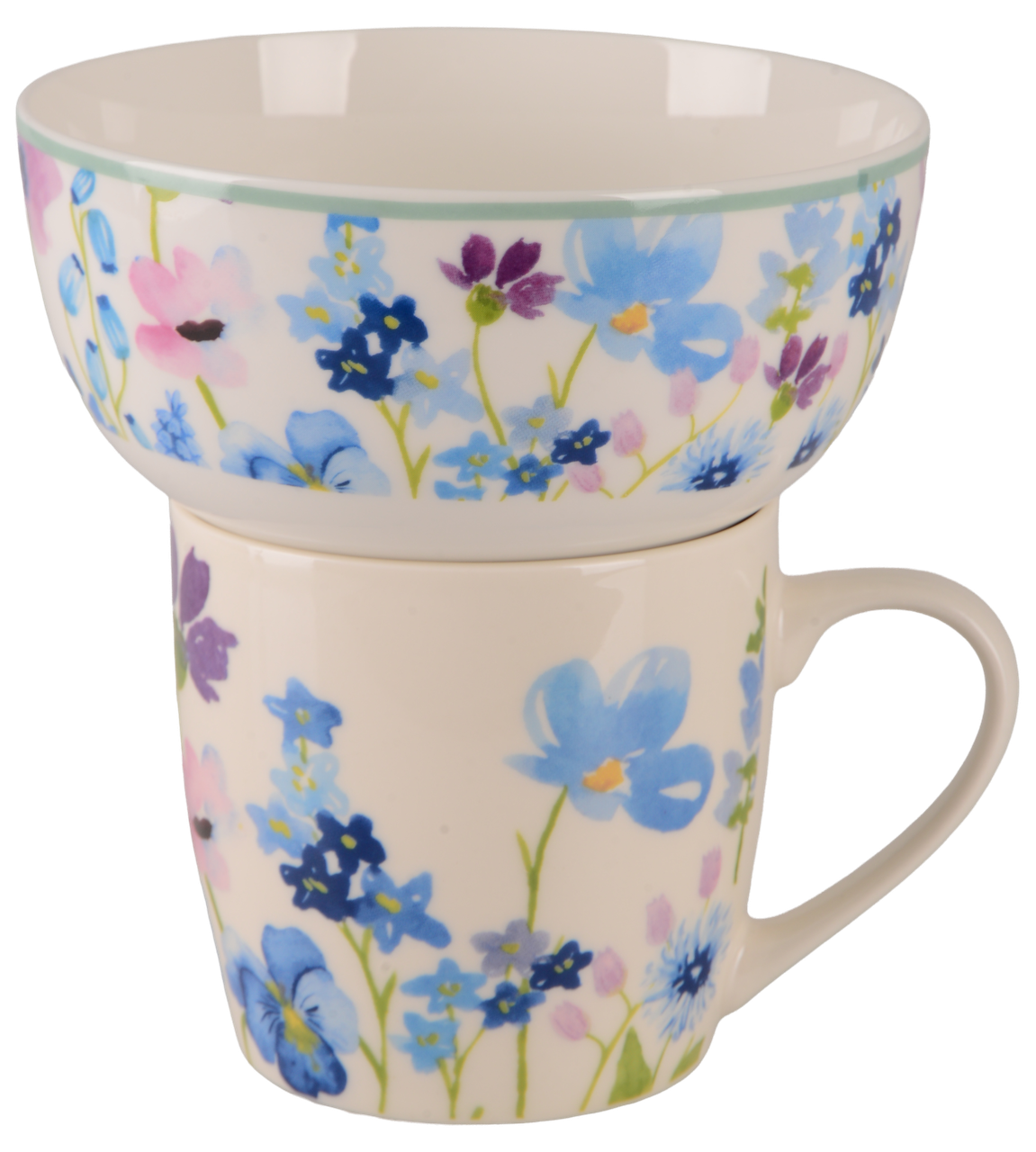 Набір для сніданку Limited Edition Flowers Blue, 2 предмети (7137040)