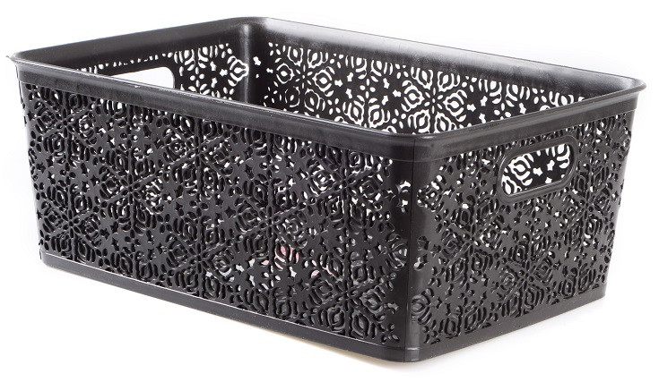 Кошик Violet House 0504 Ажур Dark Grey 14 л (7008673)