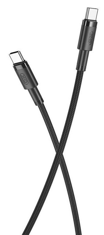 Кабель XO NBQ199 High Power Braided Type-C to Type-C - 100W - 1m Black (7102294)