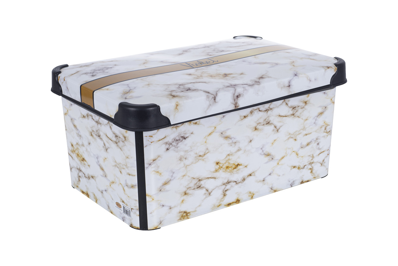 Контейнер VIOLET HOUSE DECOR Marble WHITE (6638133)