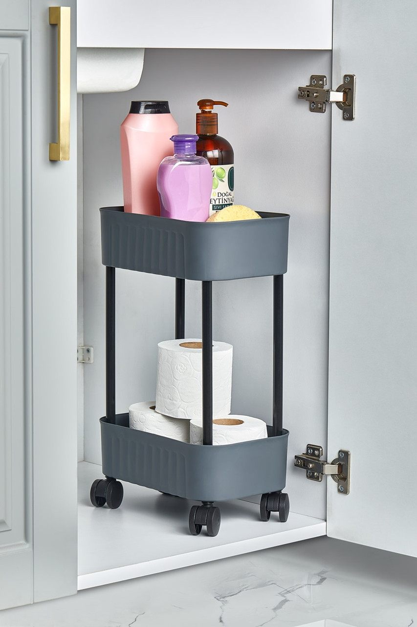 Етажерка 2-х ярусна Violet House 6021 Honeycomb GREY 17х27х43 см (7040718)