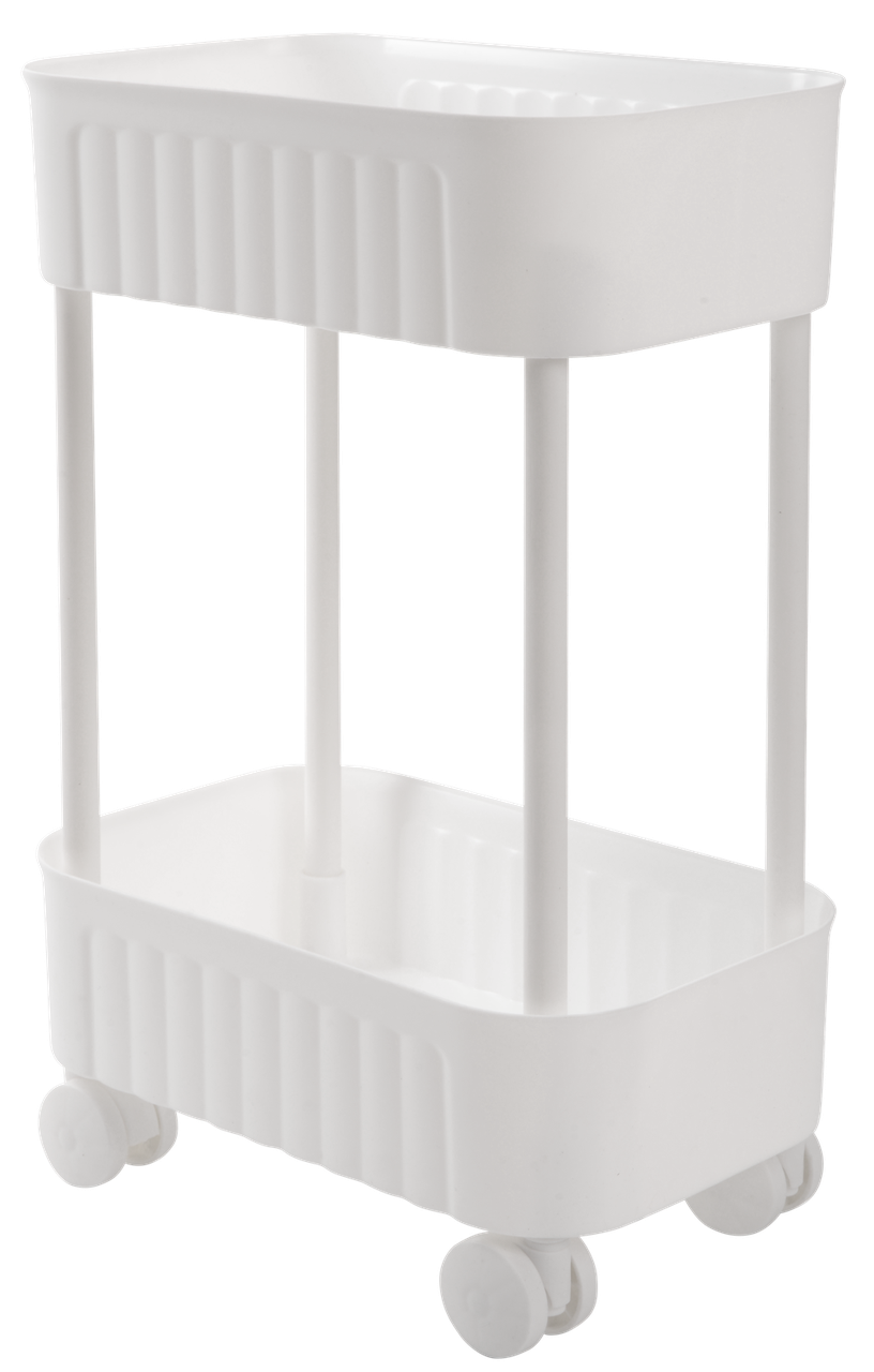 Етажерка 2-х ярусна Violet House 6021 Honeycomb WHITE 17х27х43 см (7040719)