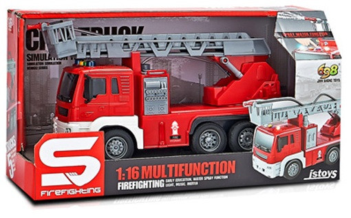 Іграшка CARS S Пожежна машина з розприскувачем води та драбиною 1:16 (CJ-2180230) (7120442)