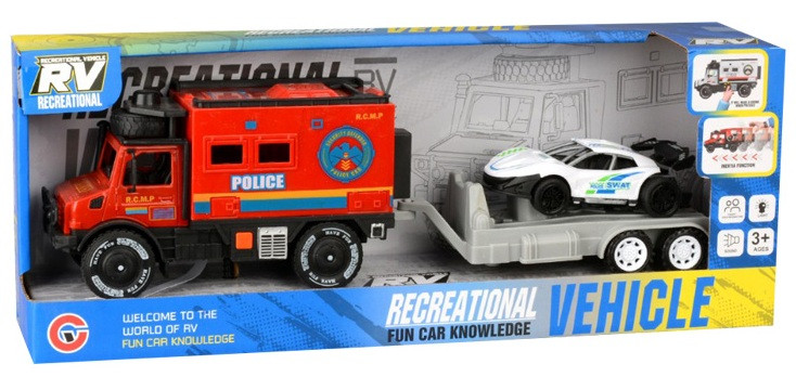Іграшка CARS S Поліцейська вантажівка з причепом і спорткаром в асортименті (CJ-4512170) (7120459)