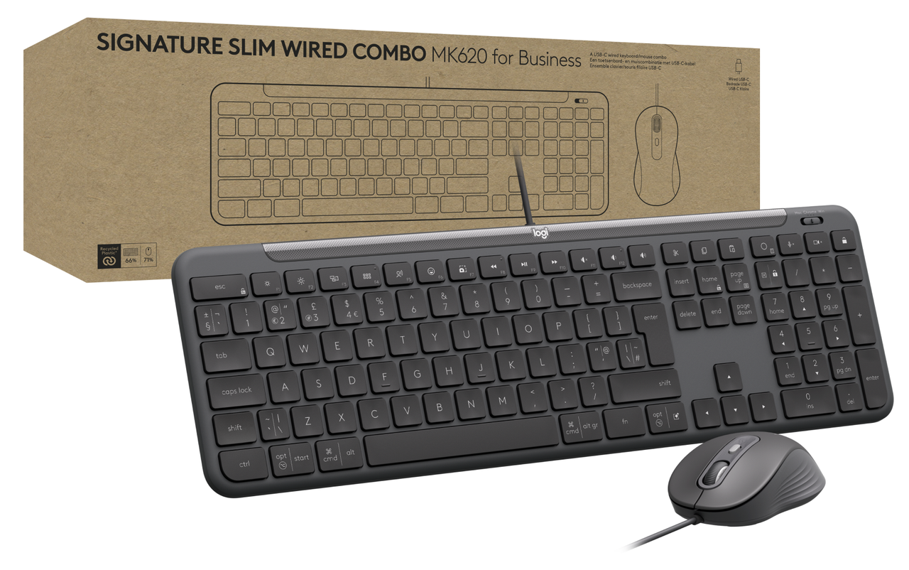IT набір Logitech Signature Slim MK620 Wired Combo for Business - GRAPHITE (920-013349) (7129739), фото 1