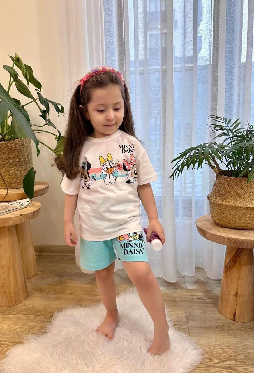 Дитячий літній костюм Minnie, шорти та футболка для дівчинки., фото 1