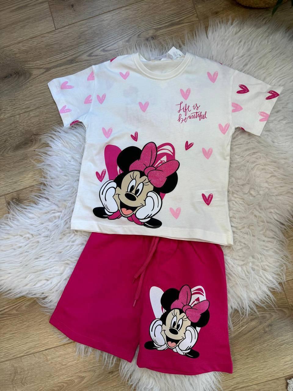 Комплект для дівчинки: футболка та шорти "Minnie Mouse", фото 1