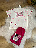 Комплект для дівчинки: футболка та шорти "Minnie Mouse", фото 2