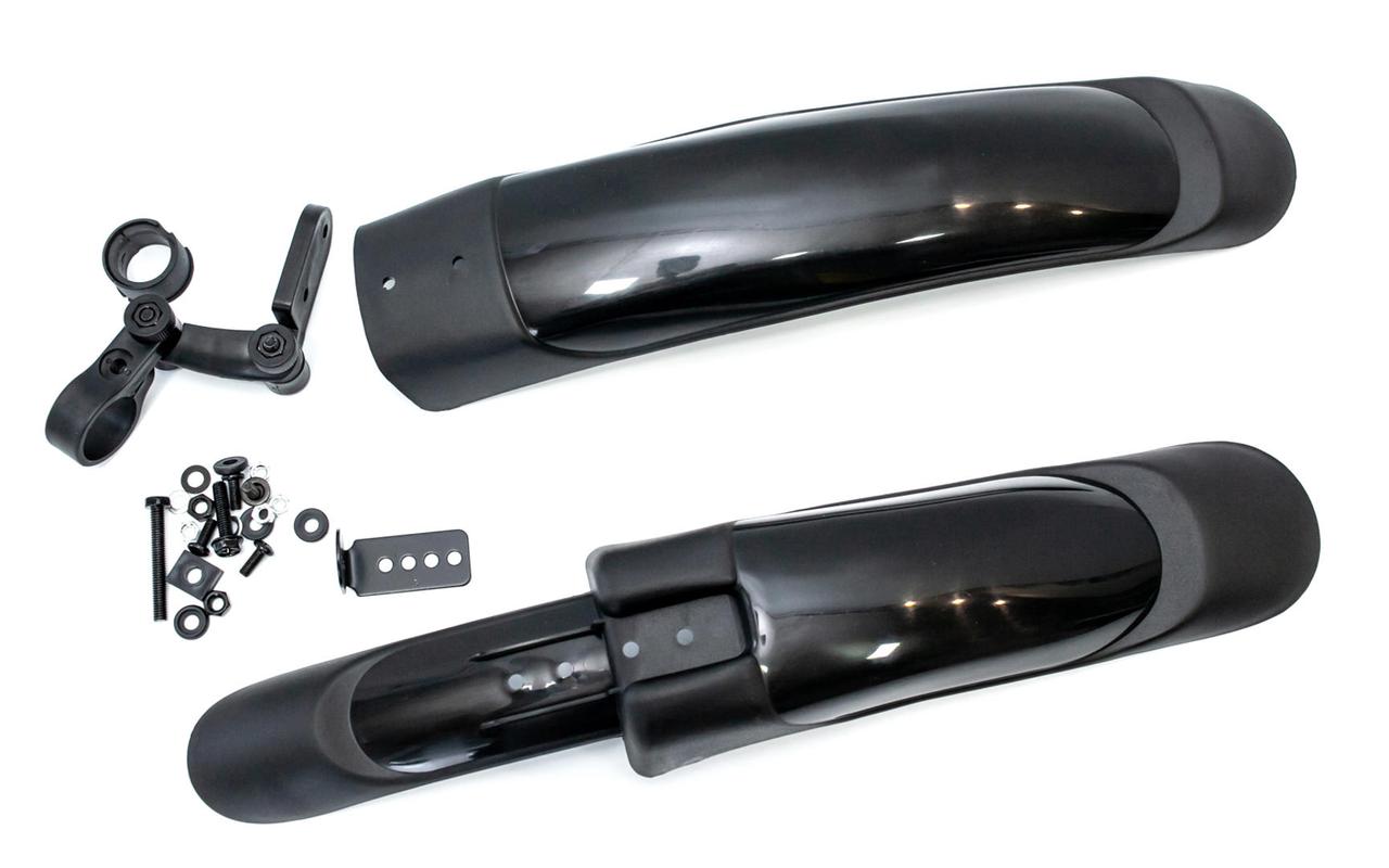 Крила 24-26" Пластик швидкознімн. VLT FSK-BH-414 чорний без стійки на перемичку вилки та підсідельний штир