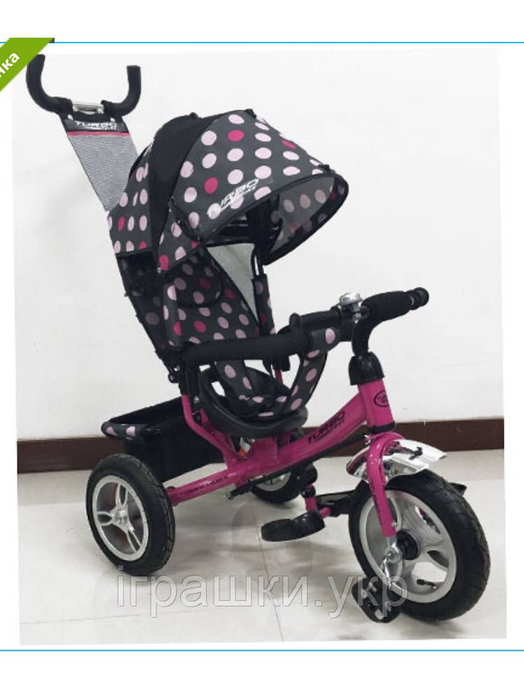 Дитячий триколісний велосипед Turbo Trike з надувними колесами M 3113-6A-D, фото 1