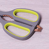 Ножиці з горіхом 21.5 см із неіржавкої сталі з пластиковими ручками, фото 4