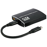 Адаптер Cablexpert (A-CM-HDMIF2-01) USB-C — 2HDMI/PD/Аудіо 3,5