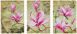 Схема для вишивання бісером DANA Триптих Цвітіння магнолій 48