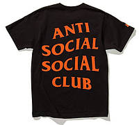 Футболка с принтом assc paranoid | anti social social club orange