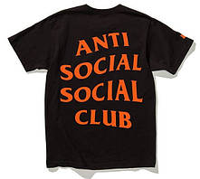 Футболка з принтом assc paranoid | anti social social club orange