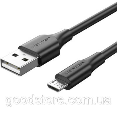 Дата кабель USB 2.0 AM to Micro 5P 2.0m black VENTION (CTIBH) — оригінал, фото 1