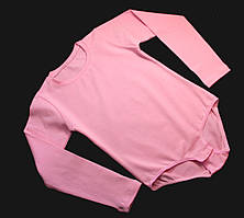 Рожевий купальник трико для танців гімнастики хореографії з застібкою знизу
