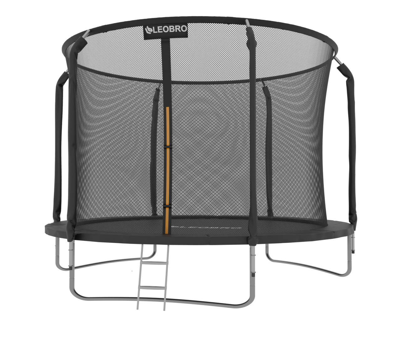 Батут із внутрішньою захисною сіткою 252 см LEOBRO Premium 8FT BLACK, фото 1