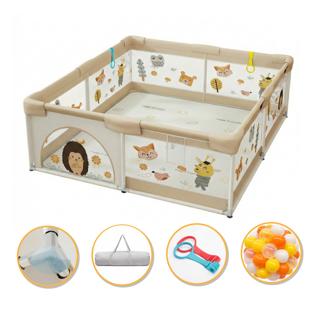 Дитячий манеж LEOBRO "Лісовий Їжачок" 180 x 200 см (LB-1006), фото 1