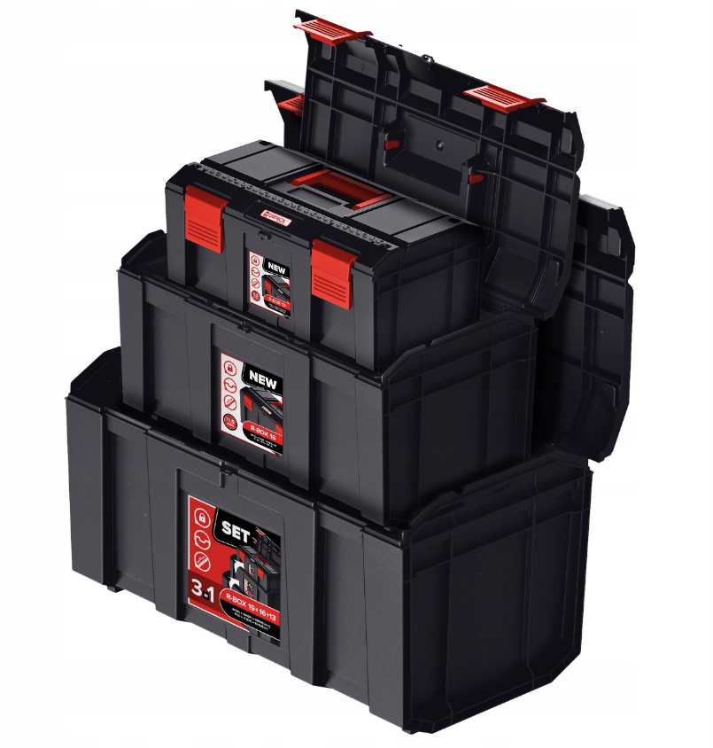 Набір ящиків для інструментів QBRICK REGULAR R-BOX SET: 19+16+13 (5901238253938), фото 1