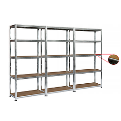 Набір із трьох стелажів LEOBRO Premium 150 х 210 х 30 см, 150кг/полиця, 5 полиць (LB-R110Х3)