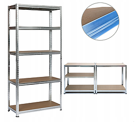 Стелаж LEOBRO Premium 180 х 90 х 40 см, 175кг/полиця, 5 полиць (LB-R104)