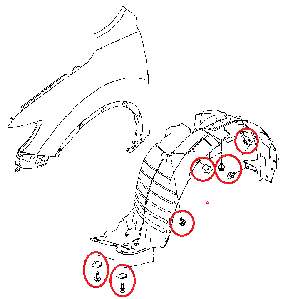 Клипса крепления внутренней обшивки Mazda 3, 323, 5, 6, CX-7, CX-9