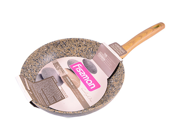 Сковорода з антипригарним кам'яним покриттям 26х5.5 см Fissman "Imperial Gold" (AL-4360.26)