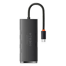 USB-хаб Baseus Lite Series 4-Port Type-C HUB Adapter (Type-C to USB 3.0*4) 25cm Black, фото 4