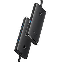 USB-хаб Baseus Lite Series 4-Port Type-C HUB Adapter (Type-C to USB 3.0*4) 25cm Black, фото 5