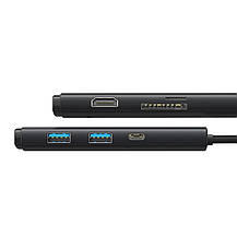 USB-хаб Baseus Lite Series 6-Port Type-C HUB Docking Station (Type-C to HDMI+USB3.0*2+PD+SD/TF) Black, фото 4