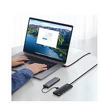 USB-хаб Baseus Lite Series 4-Port USB-A HUB Adapter (USB-A to USB 3.0*4 ) 1m Black, фото 4