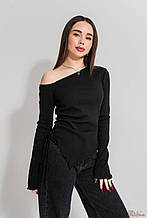 Кофта чорна в рубчик для дівчинки (146 см.)  Suzie