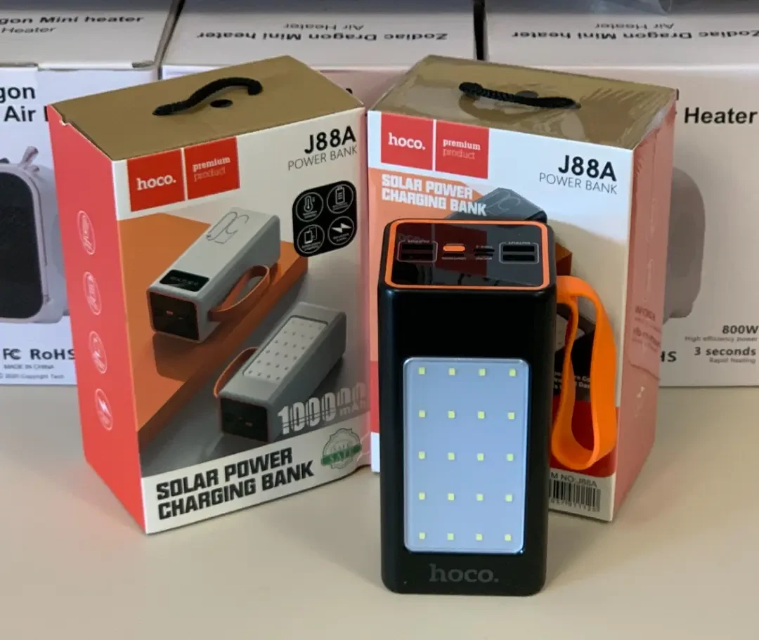 Повербанк на 100000 mAh з LED-ліхтариком і швидкою зарядкою Hoco JA88A 22.5W, фото 1