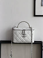Сумка Chanel Classic Lambskin у сріблясті білий