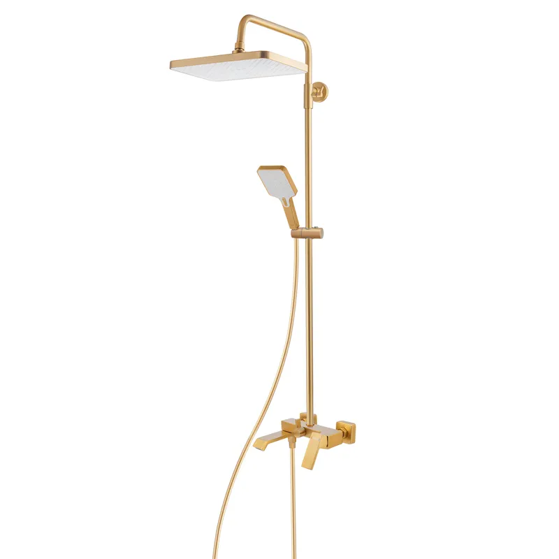 Душова колона зі змішувачем HAIBA GAUDI 009-J BRUSHED GOLD (HB9584), фото 1