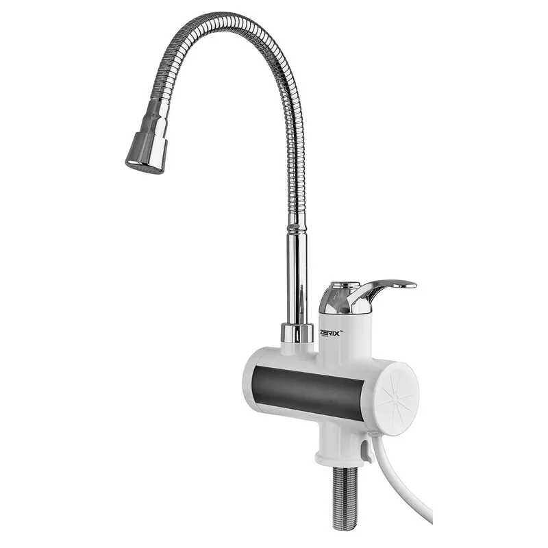 Водонагрівач 3,3 kW проточний, з індикатором температури, рефлекторний вилив ZERIX ELW21-EF (ZX3080), фото 1